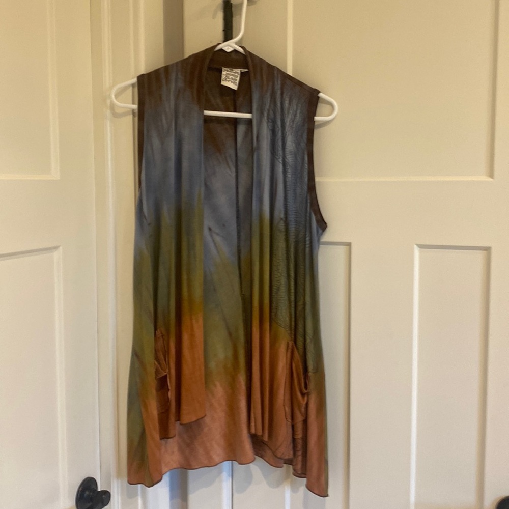 Parsley & Sage Multicolor Sleeveless Cardigan Size Small